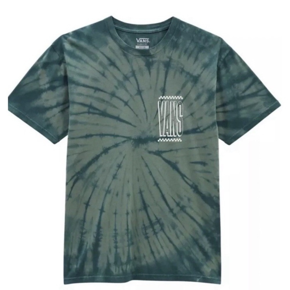 Vans Mens Medium Green Original Fit Short Sleeve Tie-Dye T-Shirt Skater EUC